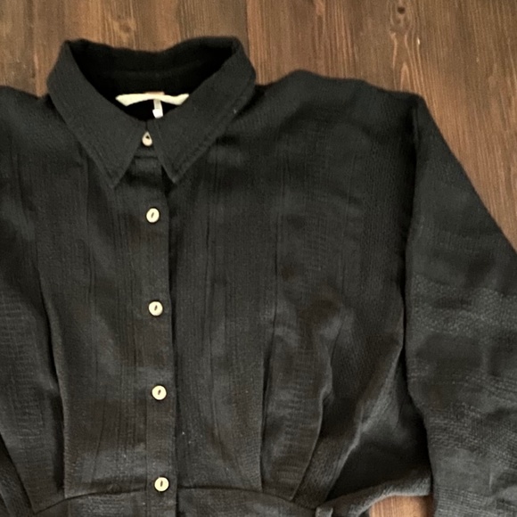 Free People Button Down Puff Sleeve Mini. Size XS - Picture 3 of 15